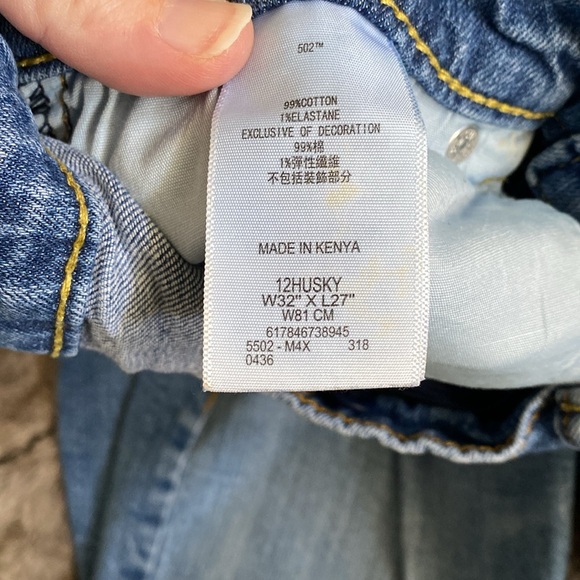 LEVIS Boys 502 Regular taper jeans EUC sz 12 Husky - Picture 8 of 8